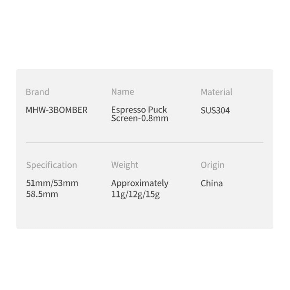 MHW-3BOMBER Espresso Puck Screen - 53mm - Kahvemod (7)