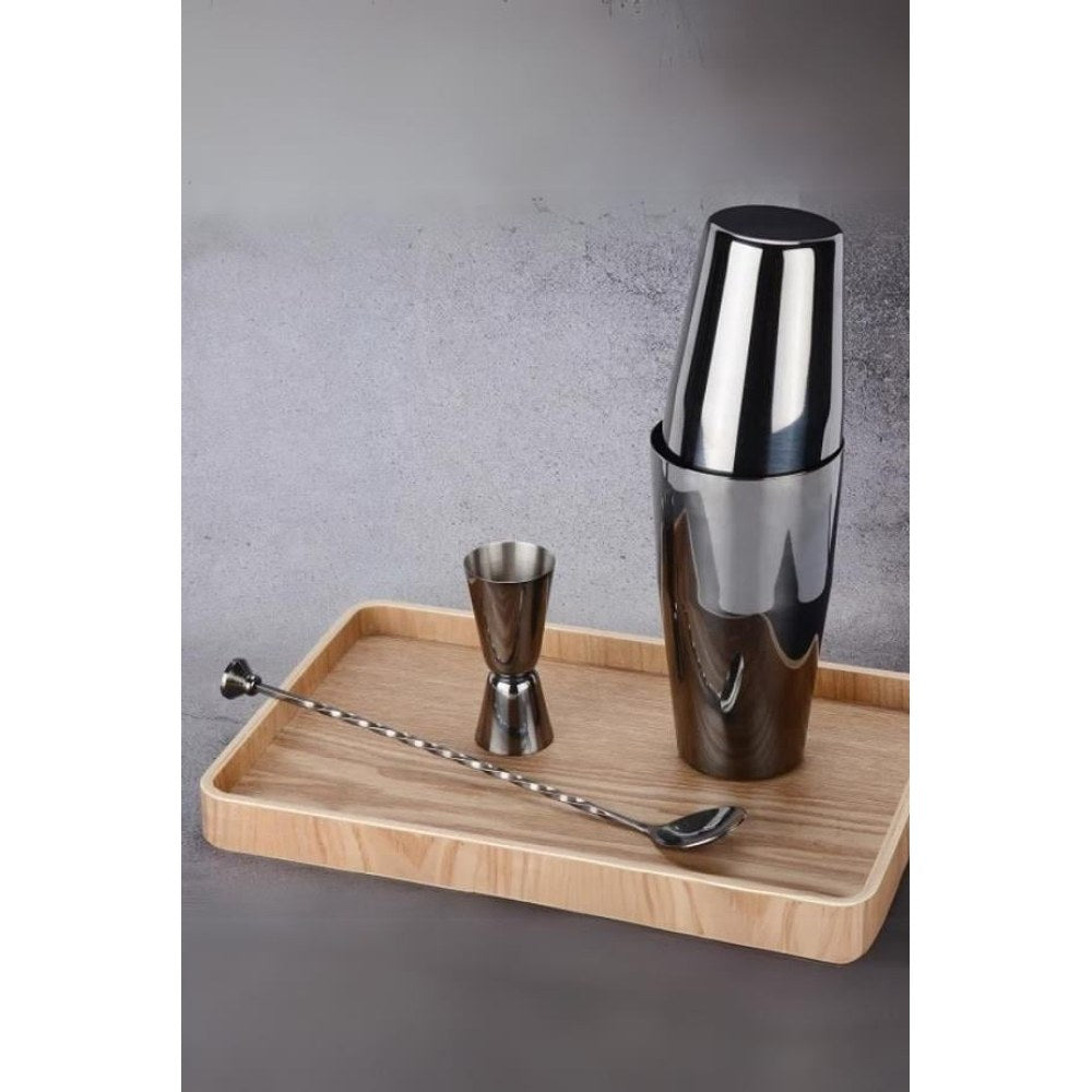 Vosco 3 Parça Kokteyl Shaker / Boston Kokteyl Shaker VSC-300B - Kahvemod (3)