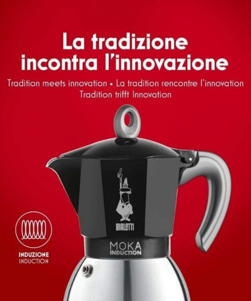 Bialetti İndüksiyon Mokapot Siyah 2 cup