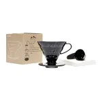 Hario V60 02 Siyah Şeffaf Plastik Dripper ve 40’lı Filtre Kâğıdı Seti