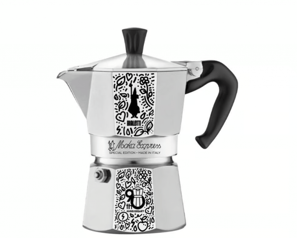 Bialetti Moka Express 3 Cup (90. Yıl Dönümü Özel Tasarım)