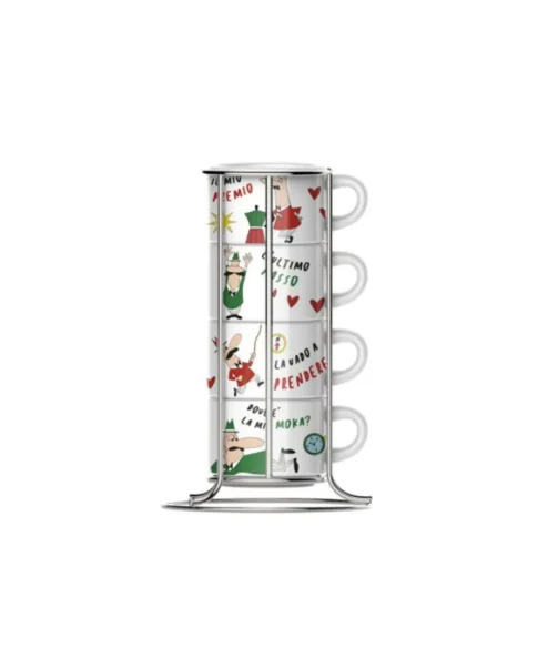 Bialetti Set 4'lü Stackable Cappuccino Fincan Seti