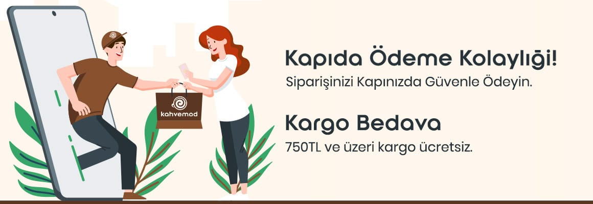 Kapıda ödeme kahve ve kahve ekipmanı siparişi