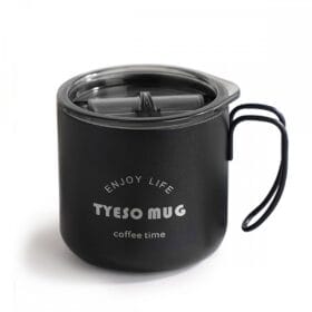 Tyeso Fiery Coffe Mug Paslanmaz Çelik Termal Kapaklı 350ML