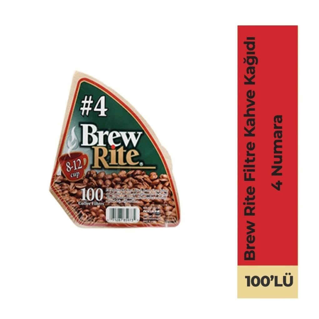 Brew Rite 1X4 Filtre Kahve Kağıdı 100 Adet Beyaz