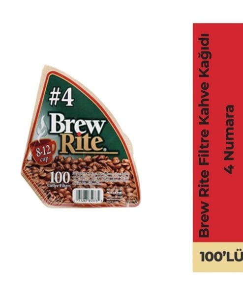 Brew Rite 1X4 Filtre Kahve Kağıdı 100 Adet Beyaz