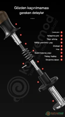 MHW-3BOMBER Flash Tamper Sabit Basınçlı Espresso Tamperi 2.0 Klikli