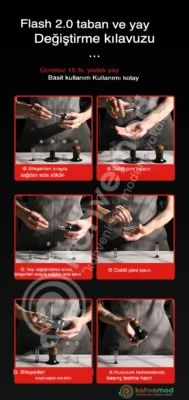 MHW-3BOMBER Flash Tamper Sabit Basınçlı Espresso Tamperi 2.0 Klikli