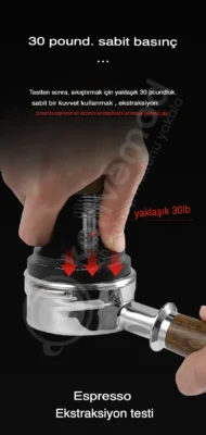 MHW-3BOMBER Flash Tamper Sabit Basınçlı Espresso Tamperi 2.0 Klikli